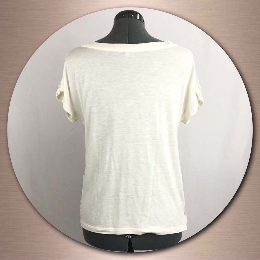 charlotte Russe Sexy Ivory Lace Front Top - Picture 3 of 8